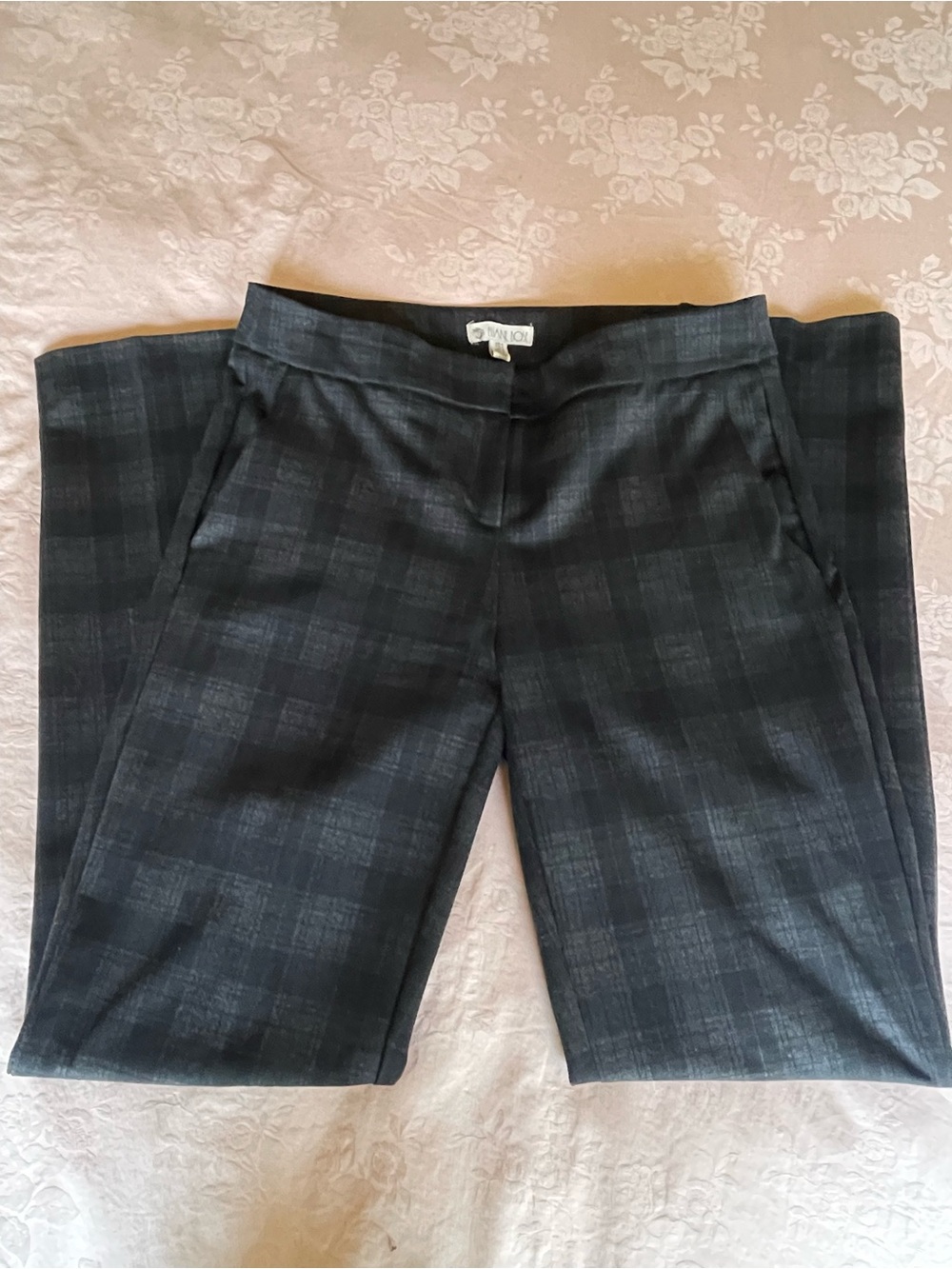 Black Plaid Dress Pants